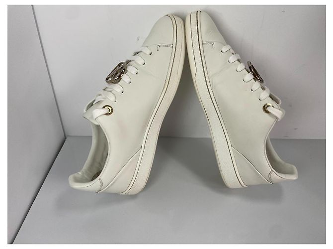 Louis Vuitton Frontrow Weiße Leder-Sneaker - Ansicht 7