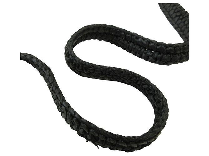 Borsa a Spalla Yves Saint Laurent Le Raffia Nero - vista 12