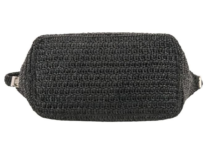 Borsa a Spalla Yves Saint Laurent Le Raffia Nero - vista 5