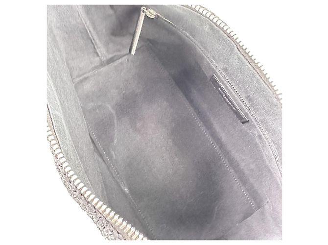 Borsa a Spalla Yves Saint Laurent Le Raffia Nero - vista 9