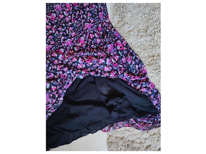 Isabel Marant Maxikleid mit bunter Blumenprint Pink Lila Marineblau - Ansicht 6