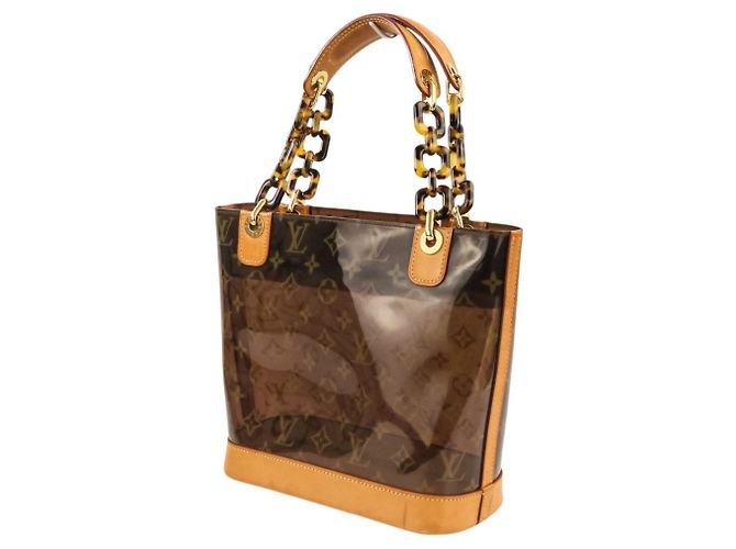 Borsa Tote Louis Vuitton Cabas Ambre PM Marrone - vista 7