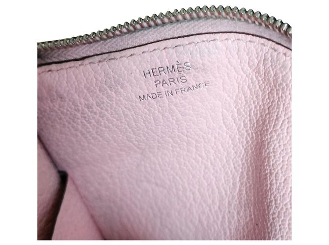 Hermès Monedero de piel de cabra Hermes Rosa - vista 10