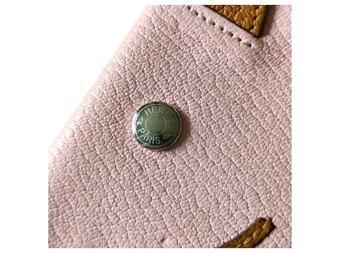 Hermès Monedero de piel de cabra Hermes Rosa - vista 4