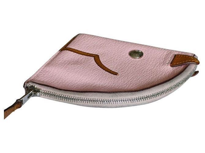 Hermès Monedero de piel de cabra Hermes Rosa - vista 6