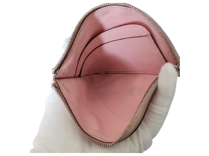 Hermès Monedero de piel de cabra Hermes Rosa - vista 8
