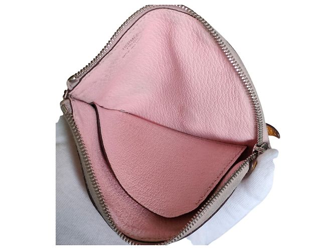 Hermès Monedero de piel de cabra Hermes Rosa - vista 9