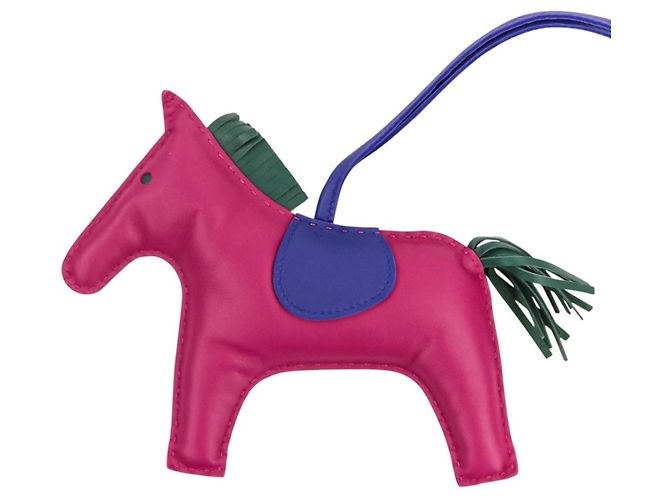 Hermès HERMES Rodeo GM Accessorio per Borsa in Pelle Bag Charm Porpora - vista 3