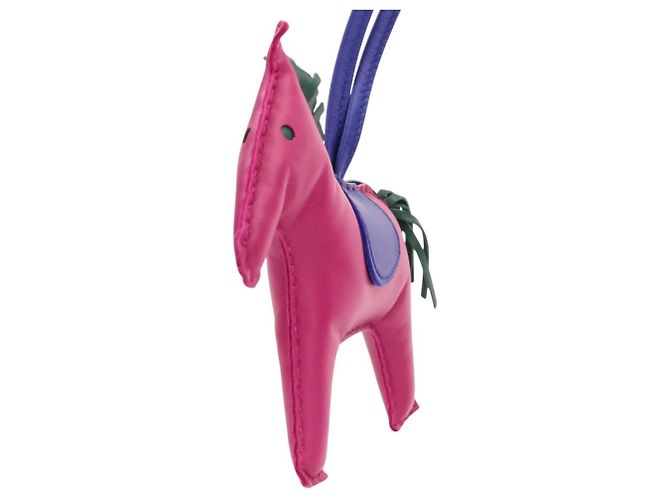 Hermès HERMES Rodeo GM Accessorio per Borsa in Pelle Bag Charm Porpora - vista 6