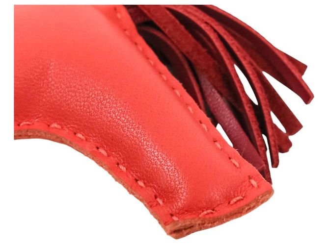 Hermès Hermes Rodeo MM Accessorio in Pelle Charm per Borsa Rosa Rosso - vista 10