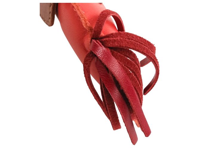 Hermès Hermes Rodeo MM Accessorio in Pelle Charm per Borsa Rosa Rosso - vista 12