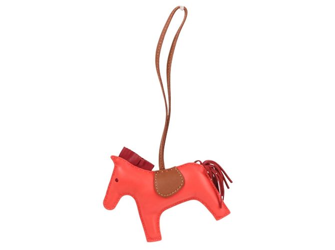 Hermès Hermes Rodeo MM Accessorio in Pelle Charm per Borsa Rosa Rosso - vista 4