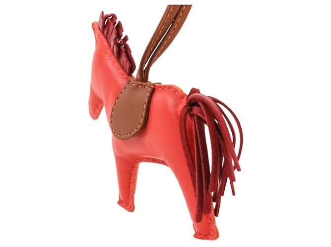Hermès Hermes Rodeo MM Accessorio in Pelle Charm per Borsa Rosa Rosso - vista 6