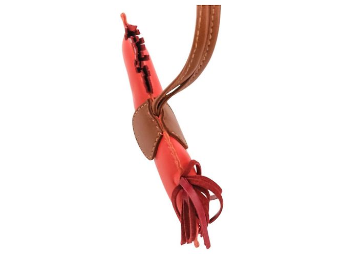 Hermès Hermes Rodeo MM Accessorio in Pelle Charm per Borsa Rosa Rosso - vista 7