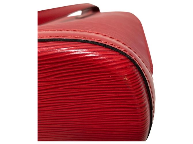 Louis Vuitton Epi Leder Lussac Tote Tasche Rot - Ansicht 11