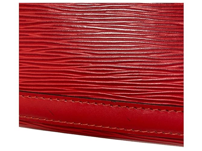 Louis Vuitton Epi Leder Lussac Tote Tasche Rot - Ansicht 14