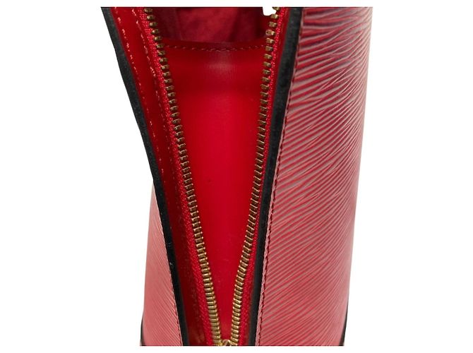 Louis Vuitton Epi Leder Lussac Tote Tasche Rot - Ansicht 15