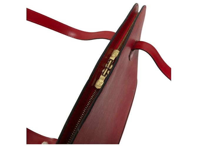 Louis Vuitton Epi Leder Lussac Tote Tasche Rot - Ansicht 4