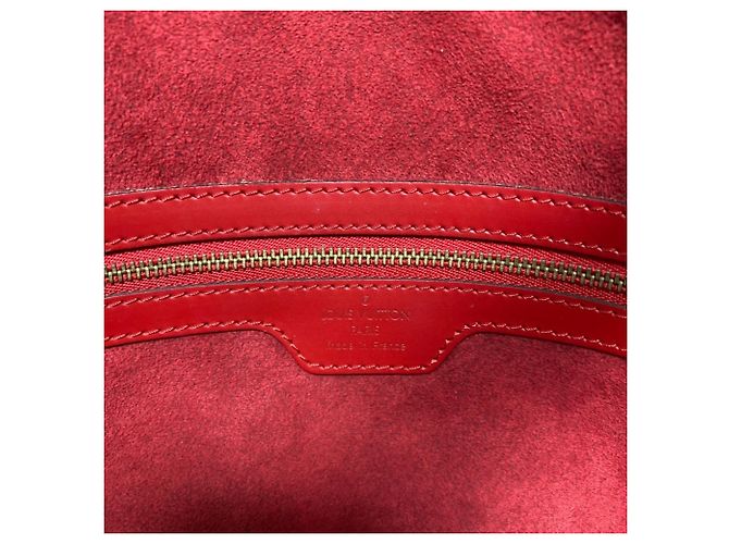 Louis Vuitton Epi Leder Lussac Tote Tasche Rot - Ansicht 9