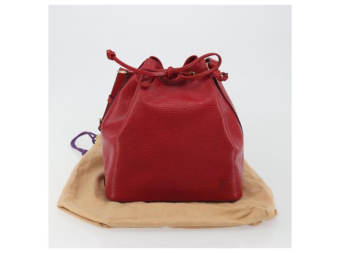 Borsa a Spalla LOUIS VUITTON Epi Petit Noe Rosso M44107 LV Auth 188077V - vista 12
