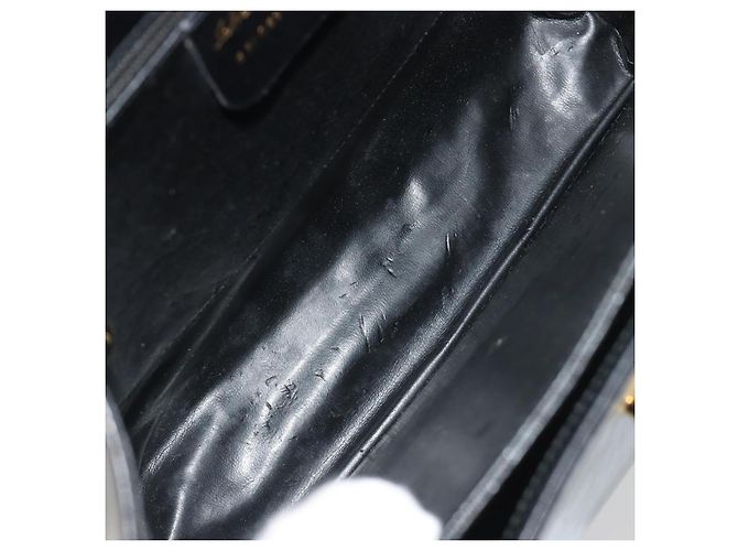 Borsa Salvatore Ferragamo Gancini in pelle nera e oro Auth 191365 Nero D'oro - vista 10
