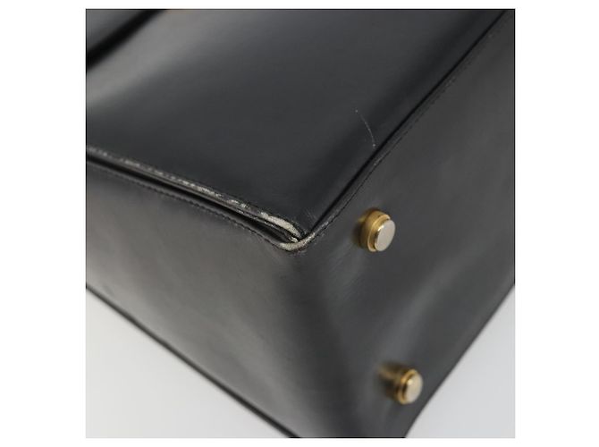 Borsa Salvatore Ferragamo Gancini in pelle nera e oro Auth 191365 Nero D'oro - vista 15