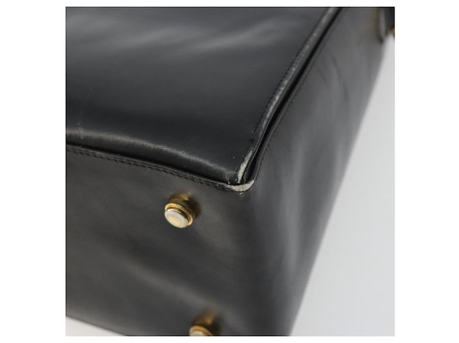 Borsa Salvatore Ferragamo Gancini in pelle nera e oro Auth 191365 Nero D'oro - vista 16