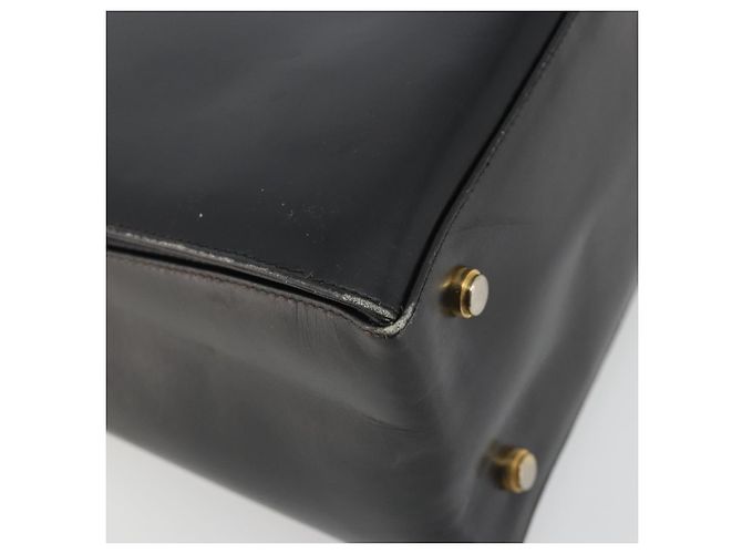 Borsa Salvatore Ferragamo Gancini in pelle nera e oro Auth 191365 Nero D'oro - vista 17