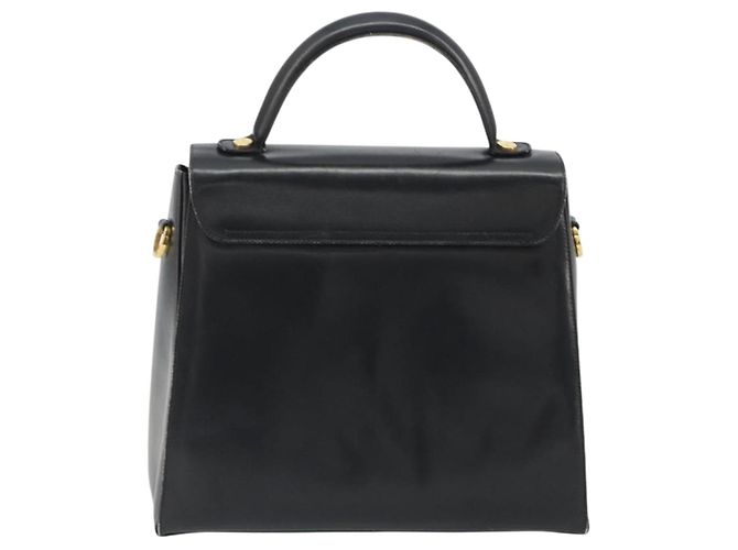 Borsa Salvatore Ferragamo Gancini in pelle nera e oro Auth 191365 Nero D'oro - vista 2