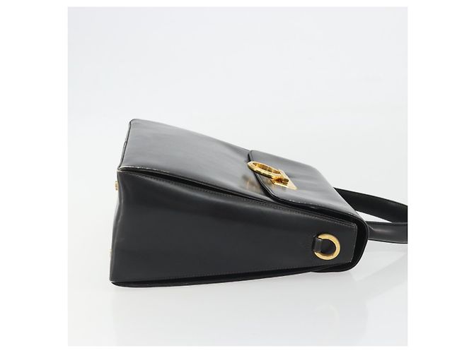 Borsa Salvatore Ferragamo Gancini in pelle nera e oro Auth 191365 Nero D'oro - vista 3