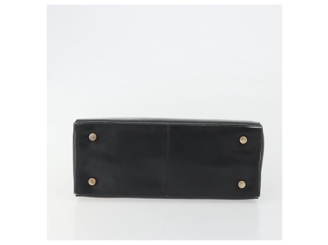 Borsa Salvatore Ferragamo Gancini in pelle nera e oro Auth 191365 Nero D'oro - vista 5