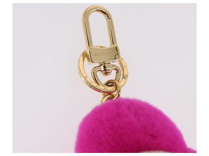 LOUIS VUITTON Vivienne Taschenanhänger aus Vison mit Pelz Beige Gold M00870 LV Auth 191658SM Golden - Ansicht 5