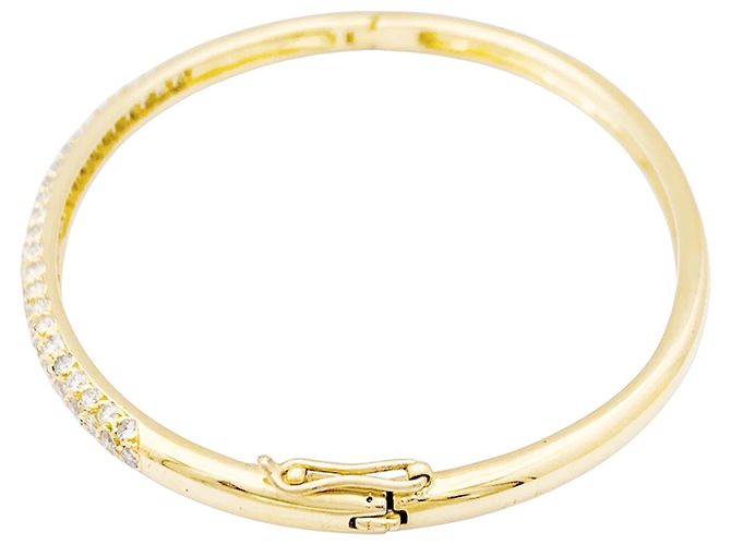 Autre Marque Bracciale rigido in oro giallo e diamanti. - vista 3
