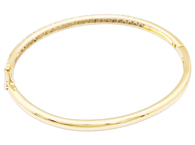 Autre Marque Bracciale rigido in oro giallo e diamanti. - vista 4