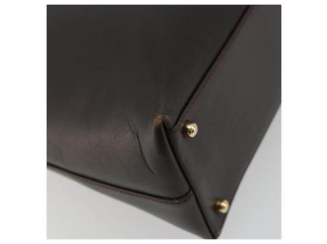 Borsa a mano GUCCI Bamboo in pelle marrone oro 002 0505 Auth bs35974 D'oro - vista 16