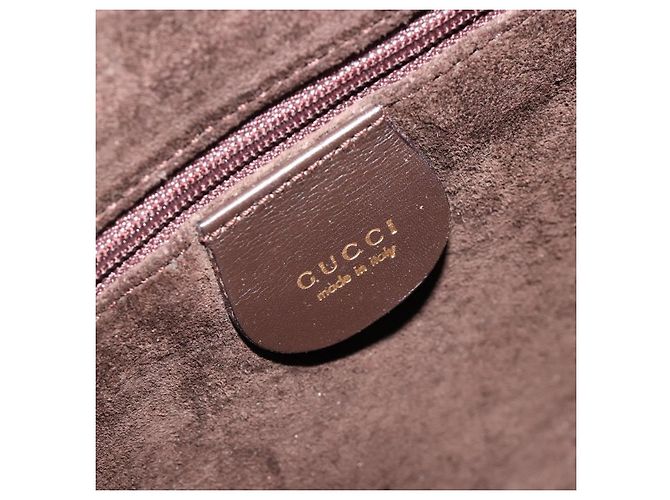 Borsa a mano GUCCI Bamboo in pelle marrone oro 002 0505 Auth bs35974 D'oro - vista 17