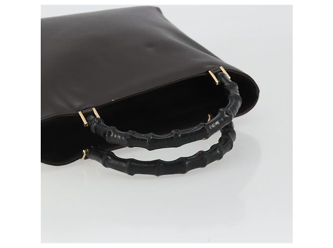 Borsa a mano GUCCI Bamboo in pelle marrone oro 002 0505 Auth bs35974 D'oro - vista 7