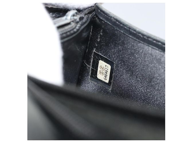 CHANEL Neue Travel Long Wallet Nylon Schwarz Silber CC Auth bs36031 - Ansicht 10