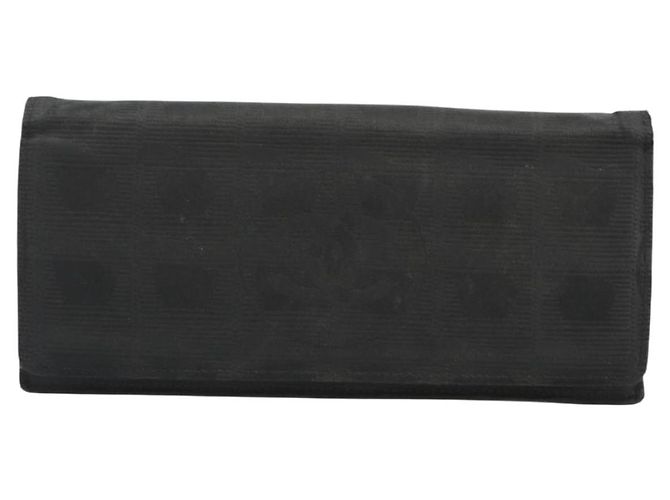 CHANEL Neue Travel Long Wallet Nylon Schwarz Silber CC Auth bs36031 - Ansicht 13