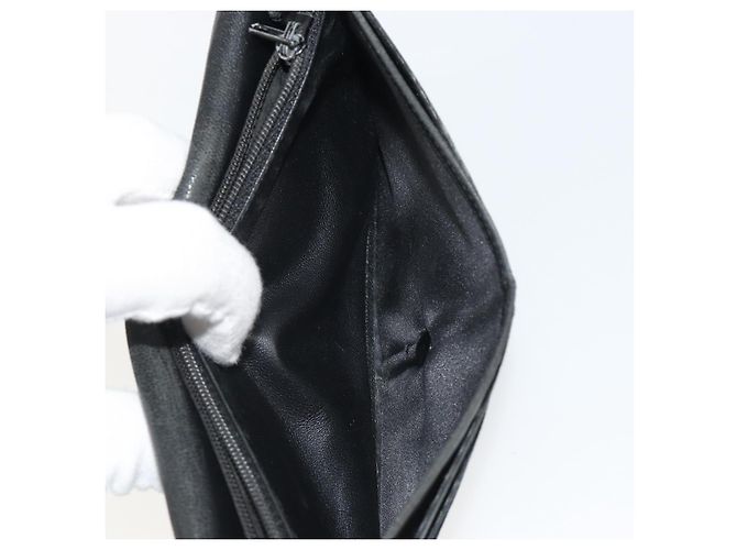 CHANEL Neue Travel Long Wallet Nylon Schwarz Silber CC Auth bs36031 - Ansicht 21