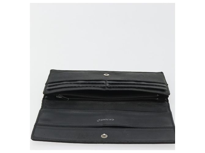 CHANEL Neue Travel Long Wallet Nylon Schwarz Silber CC Auth bs36031 - Ansicht 22