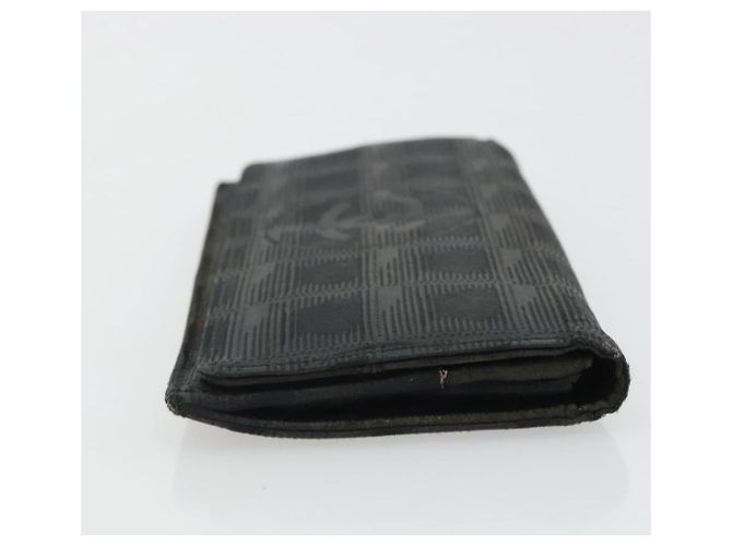 CHANEL Neue Travel Long Wallet Nylon Schwarz Silber CC Auth bs36031 - Ansicht 3