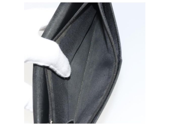 CHANEL Neue Travel Long Wallet Nylon Schwarz Silber CC Auth bs36031 - Ansicht 9