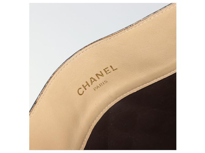 CHANEL Matelasse Chain Shoulder Bag Lamb Skin Beige Gold CC Auth 190888 D'oro - vista 10