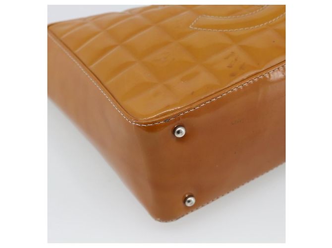 CHANEL Choco Bar Line Shoulder Bag Piel Charlatan Marrón Plata CC Auth mr2768 Castaño - vista 16