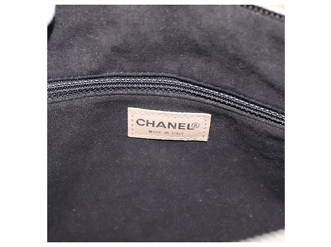 CHANEL Choco Bar Line Shoulder Bag Piel Charlatan Marrón Plata CC Auth mr2768 Castaño - vista 19