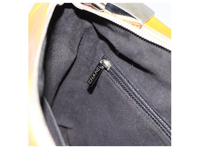 CHANEL Choco Bar Line Shoulder Bag Piel Charlatan Marrón Plata CC Auth mr2768 Castaño - vista 22