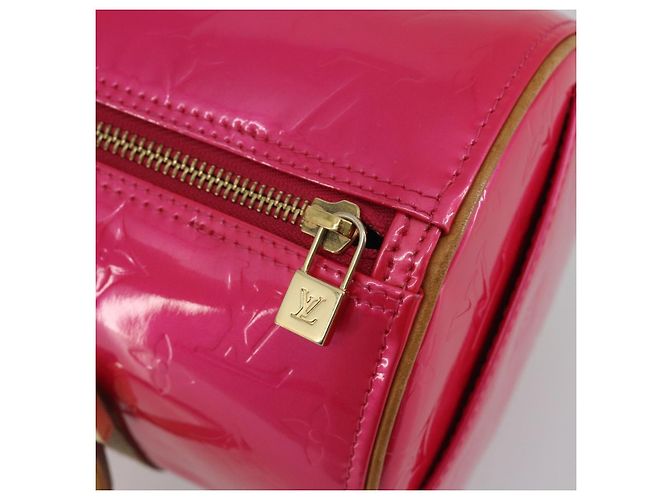 LOUIS VUITTON Monogram Vernis Bedford Bag Fuchsia Pink M91255 LV Auth 190057A Rosa Fuschia - vista 10
