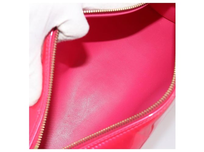 LOUIS VUITTON Monogram Vernis Bedford Bag Fuchsia Pink M91255 LV Auth 190057A Rosa Fuschia - vista 11