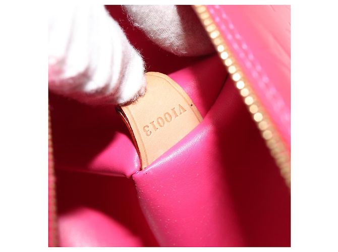 LOUIS VUITTON Monogram Vernis Bedford Bag Fuchsia Pink M91255 LV Auth 190057A Rosa Fuschia - vista 12